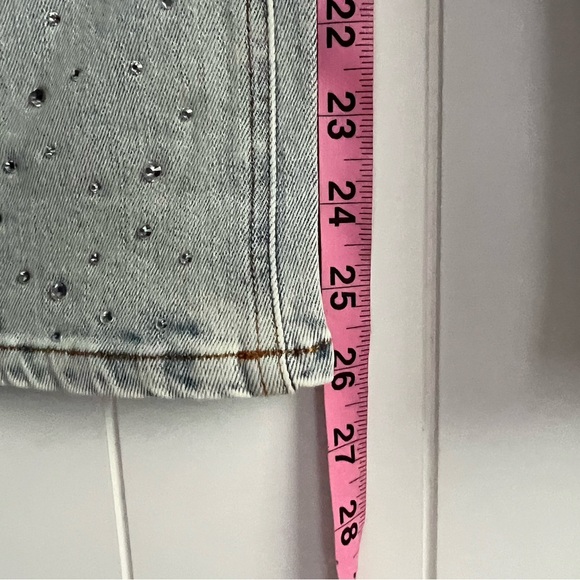 Generation Love Janet Crystal Denim Jeans  pants Women size 31 Light Blue NWT - Picture 6 of 11